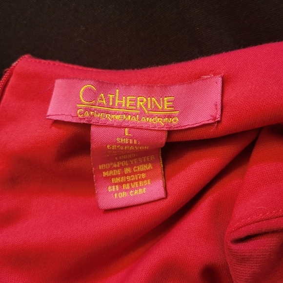 Catherine Malandrino Red & Black Ombre Sleeveless Fit & Flare Dress Size Large - Picture 6 of 6